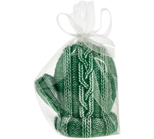 Свеча Kniteam, варежка, зеленая