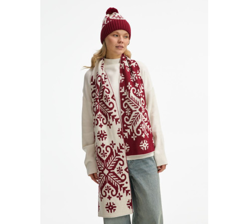 Шарф Wintertude L, красный с белым