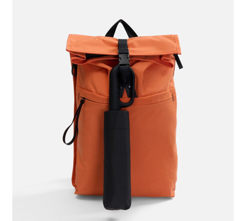 Зонт складной Skymate с УФ-защитой и ручкой-карабином, черный