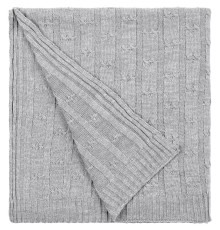 Плед Trenza, светло-серый