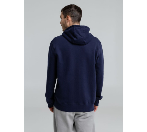 Толстовка на молнии с капюшоном унисекс King, темно-синяя