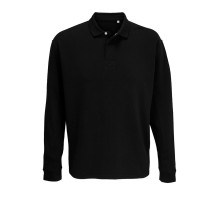 Рубашка поло оверсайз с длинным рукавом Heritage, черная