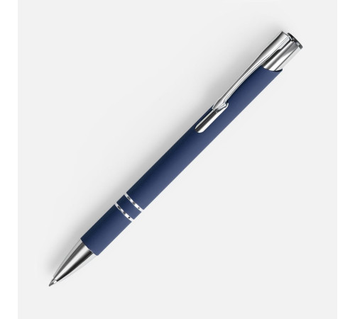 Ручка шариковая Keskus Soft Touch, темно-синяя