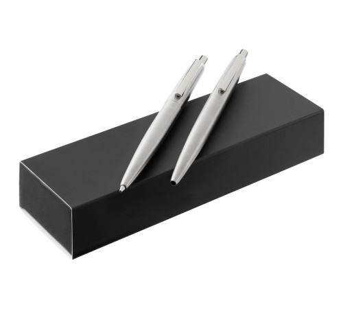 Набор из механического карандаша и ручки Poetica, серебристый