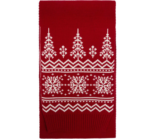 Шарф Elnik, красный с молочно-белым