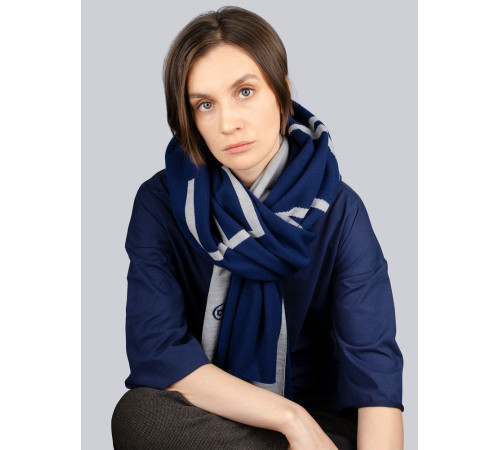 Шарф Bereg, серый с синим