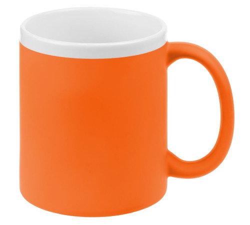 Кружка StopSpot с покрытием софт-тач, оранжевая