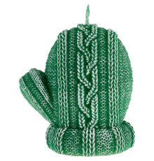 Свеча Kniteam, варежка, зеленая