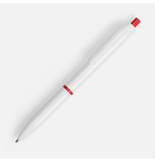 Ручка шариковая Bright Pop, белая с красным