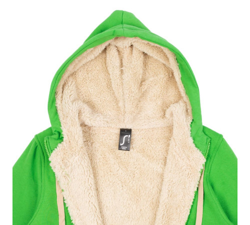 Толстовка унисекс на молнии Sherpa 280, ярко-зеленая