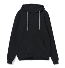 Толстовка на молнии с капюшоном Unit Siverga Heavy, черная