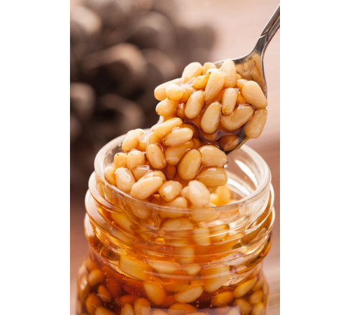 Мед цветочный Bee To Bear, с кедровыми орехами