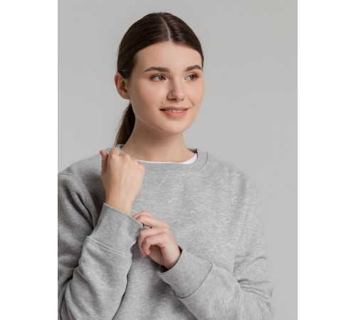 Свитшот унисекс King, серый меланж