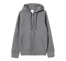 Толстовка на молнии с капюшоном унисекс King, темно-серый меланж