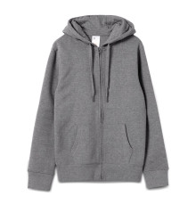 Толстовка на молнии с капюшоном унисекс King, темно-серый меланж