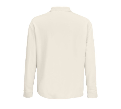 Рубашка поло оверсайз с длинным рукавом Heritage, молочная