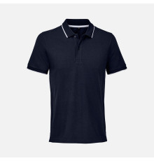 Рубашка поло унисекс Palermo, темно-синяя с белым