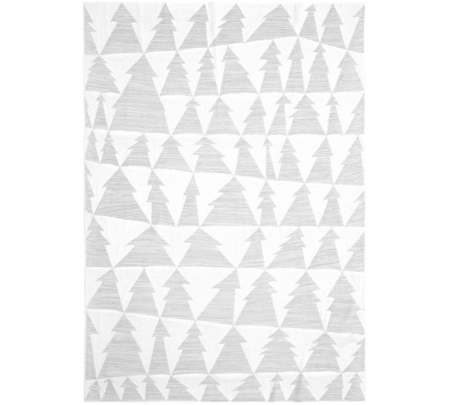 Плед «Танцующий лес», белый с серебром