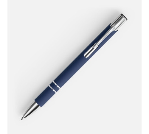 Ручка шариковая Keskus Soft Touch, темно-синяя