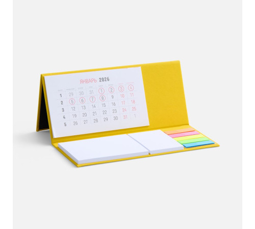 Календарь настольный Grade, желтый