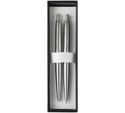 Набор из механического карандаша и ручки Poetica, серебристый