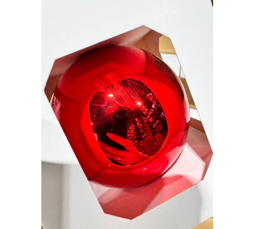 Оформительский шар Finery, 10 см, глянцевый красный