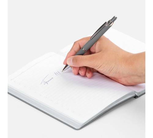 Ручка шариковая Chromos Soft Touch, серая