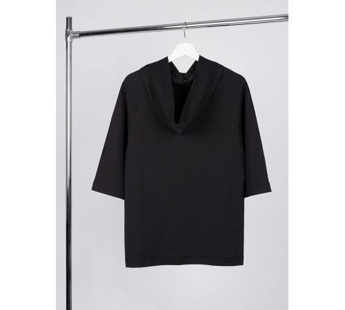 Футболка оверсайз унисекс с капюшоном Neofit, черная