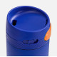 Термостакан X1 с цветной кнопкой, синий с оранжевым