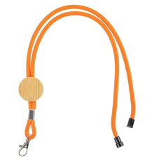Шнурок для бейджа Tube Wood, оранжевый