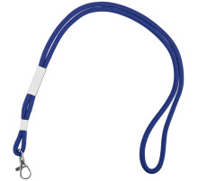 Шнурок для бейджа Tube Metal, синий
