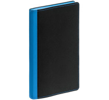 Ежедневник Nice Twice, недатированный, черный с голубым
