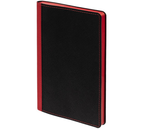 Ежедневник Nice Twice, недатированный, черный с красным