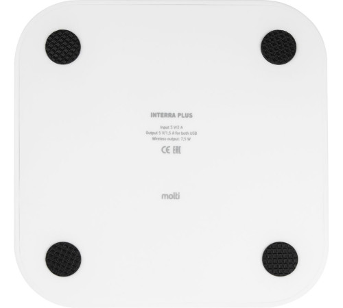 Беспроводное зарядное устройство Interra Plus, белое