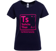 Футболка женская «Теща», темно-синяя