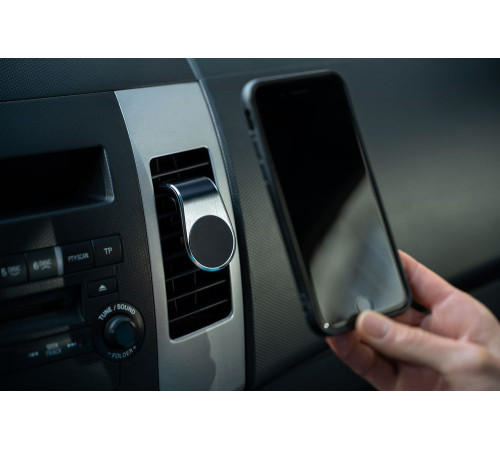 Магнитный держатель для смартфонов Pinch, серебристый