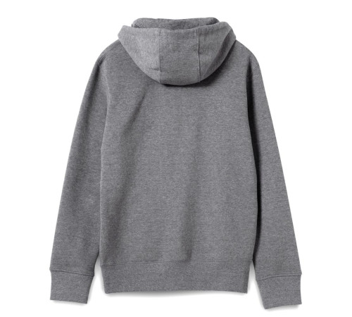 Толстовка на молнии с капюшоном унисекс King, темно-серый меланж