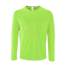 Футболка с длинным рукавом Sporty LSL Men, неоново-зеленая