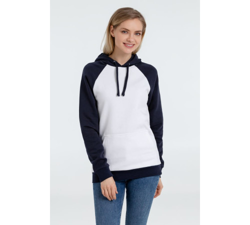 Толстовка унисекс Seattle, белая с темно-синим