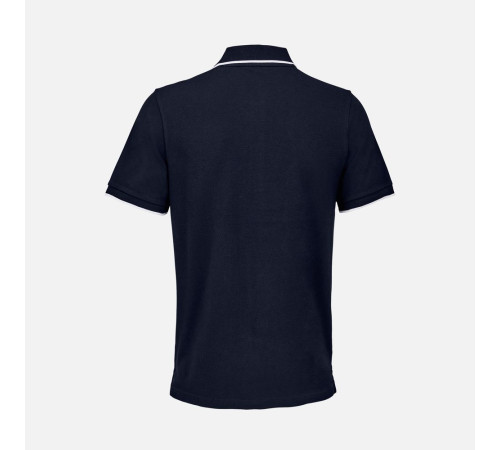 Рубашка поло унисекс Palermo, темно-синяя с белым