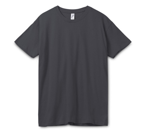 Футболка унисекс Regent 150, темно-серая (графит)