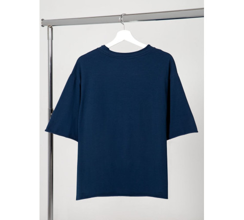 Футболка оверсайз Vozduh 2.0, темно-синяя