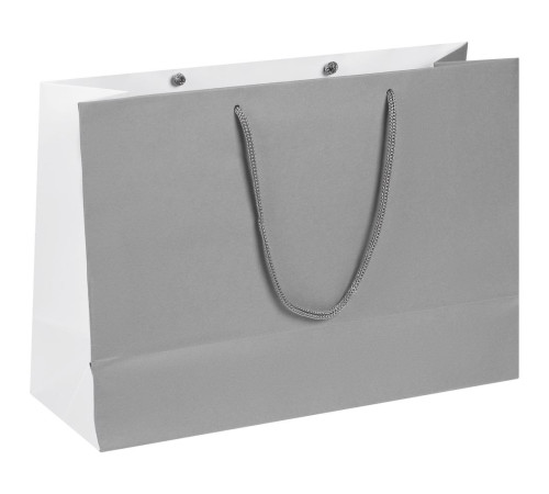 Пакет бумажный Bicolor, белый с серым