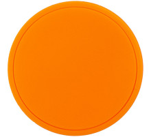 Лейбл из ПВХ Dzeta Round, L оранжевый неон