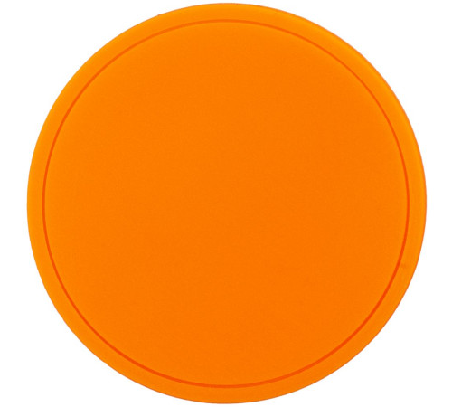 Лейбл из ПВХ Dzeta Round, L оранжевый неон