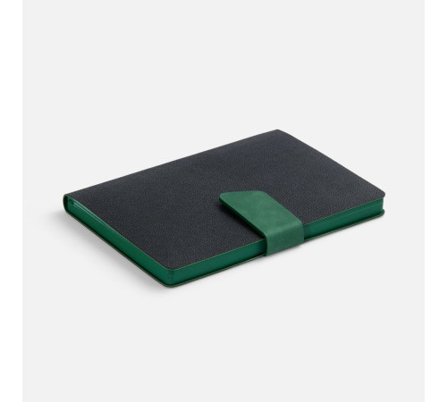 Ежедневник Boom, недатированный, черный с зеленым