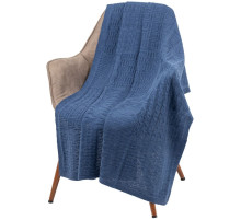 Плед Snippet, синий меланж (джинс)