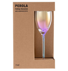Набор из 2 бокалов для шампанского Perola
