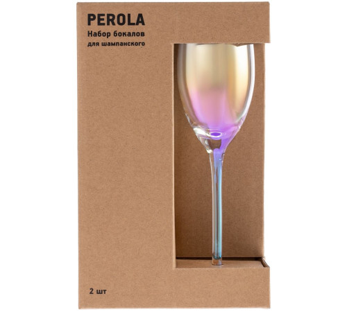 Набор из 2 бокалов для шампанского Perola