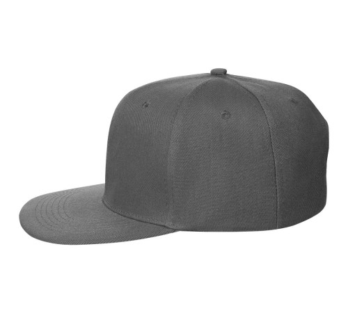 Бейсболка Snapback с прямым козырьком, серая